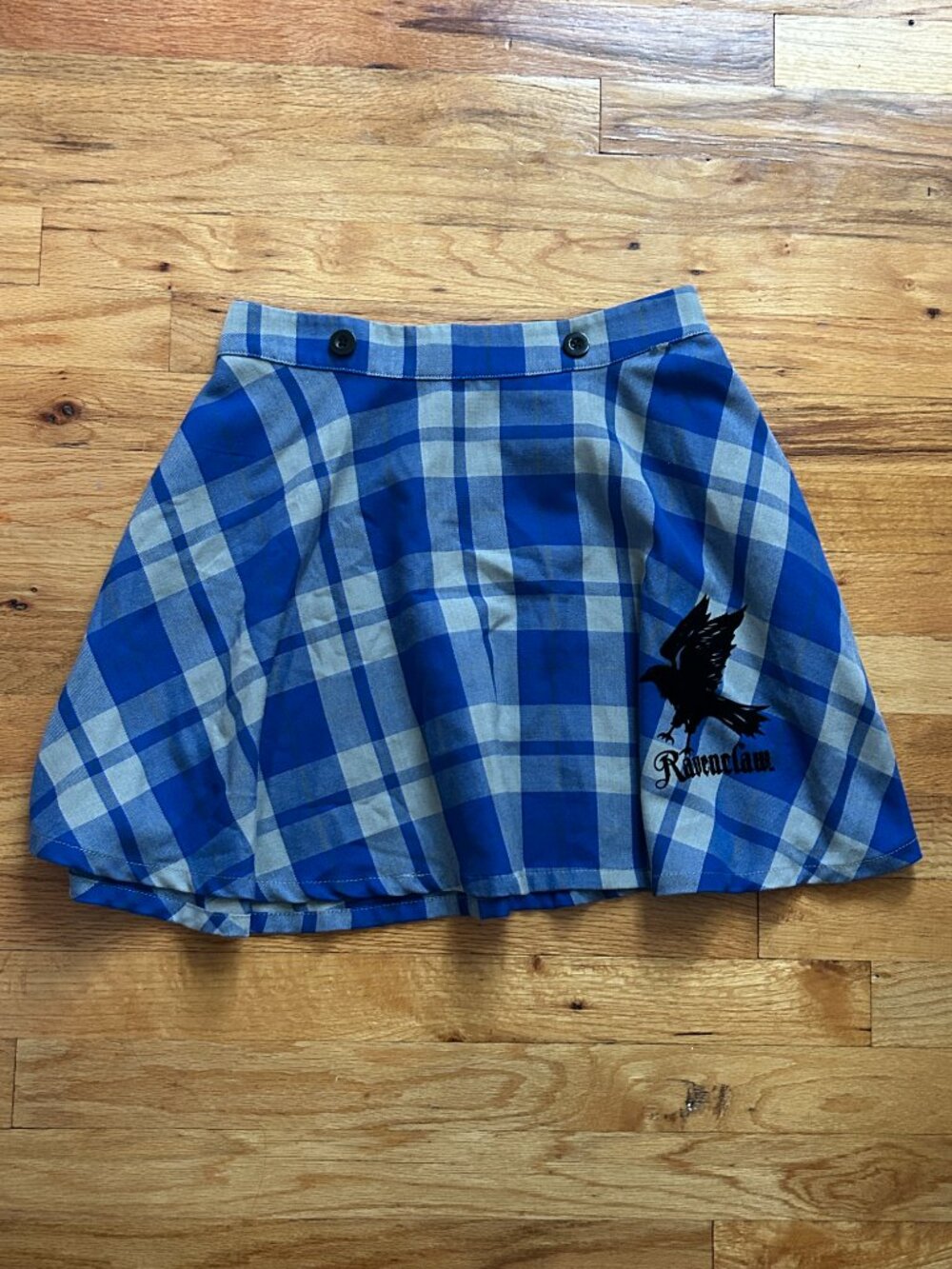 Hot Topic Harry Potter Ravenclaw Plaid Skirt Women's Small Academia Cosplay GUC